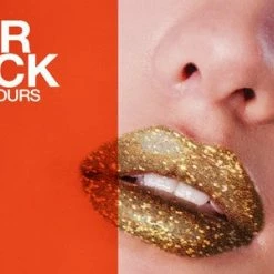 Star Gazer Glitter Lipstick, Pink Lips & Nails