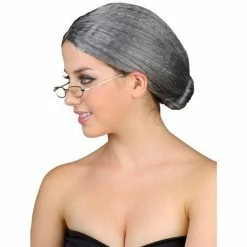 Wicked Womens Granny Bun Wig