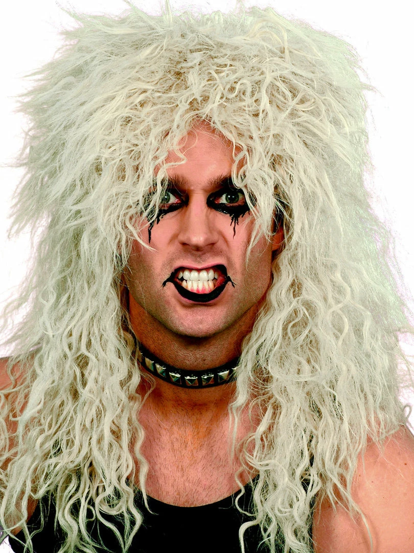 Smiffys Mens Hard Rocker Wig, Blonde