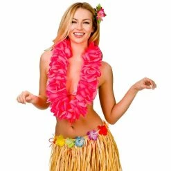 Wicked Hawaiian Large Petal Lei, Hot Pink