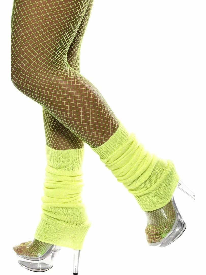Smiffys 1980's & 90's Legwarmers, Neon Yellow