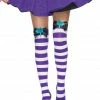 Leg Avenue Nylon Thigh Highs, Mad Hatter With Bows