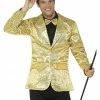 Smiffys Sequin Jacket, Gold