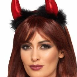 Smiffys Body Parts Devil Horns, Metallic