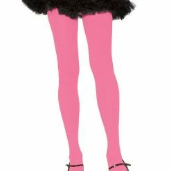 Nylon Tights, Leg Avenue, Neon Pink Halloween Hosiery