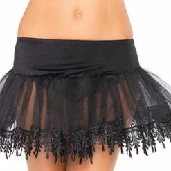 Leg Avenue Teardrop Lace Petticoat Black Tu Tu's