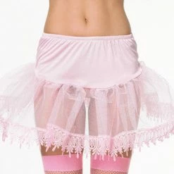 Leg Avenue Teardrop Lace Petticoat Pink