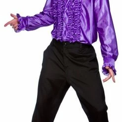 Wicked Disco Ruffle Shirt, Purple