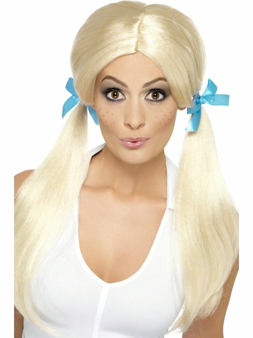 Smiffys Womens Sassy Schoolgirl Pigtails Wig