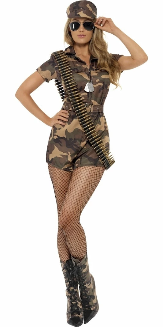 Smiffys Army Girl, Sexy Costume
