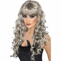 Smiffys Siren Wig, Silver Womens