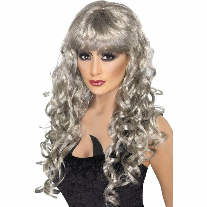 Smiffys Siren Wig, Silver Womens